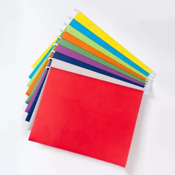 10-Pack A4 Hanging File Folders for Color-Coded Sorting