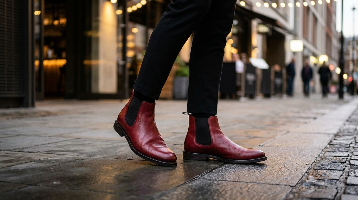 Red Leather Chelsea Boots: D&G Men’s Fit & Style Guide