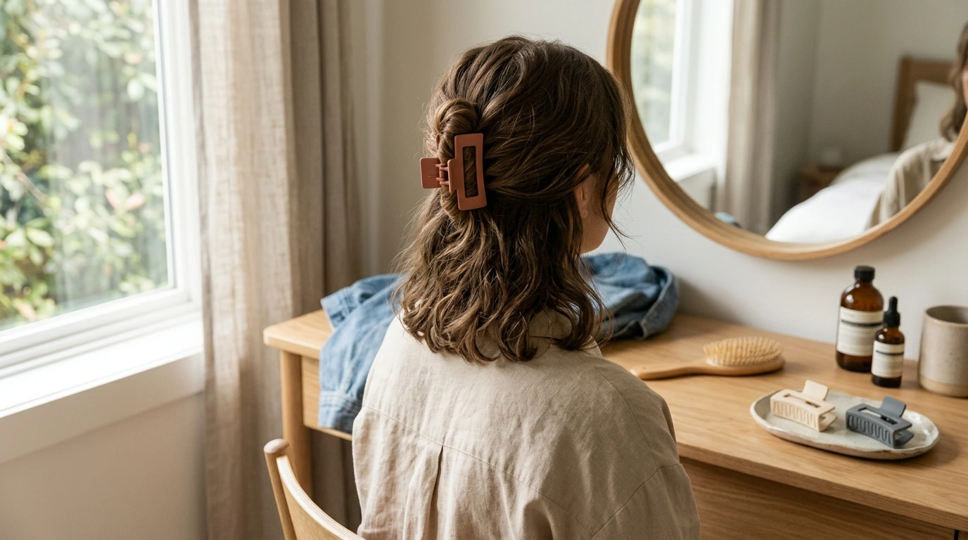 Matte Square Claw Clips (3-Pack) for Easy Updos