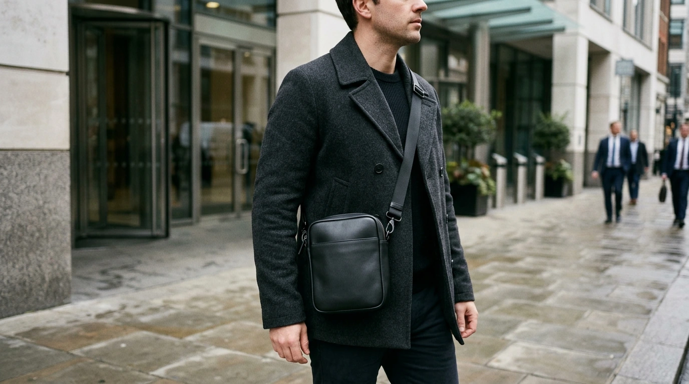 Boss Men’s Shoulder Bag in Black: Smart Everyday Carry