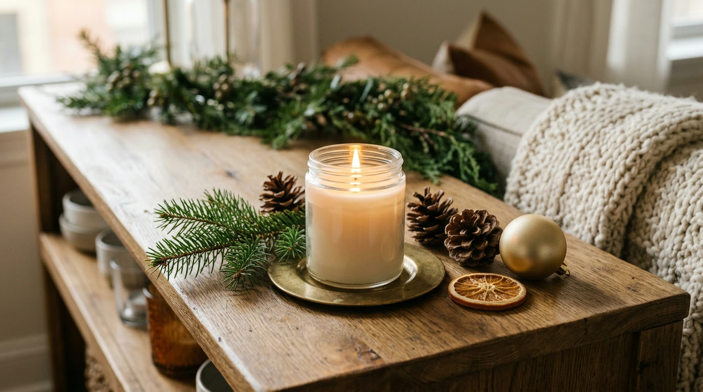 Christmas Tree Scented Candles: Cozy Evergreen Glow