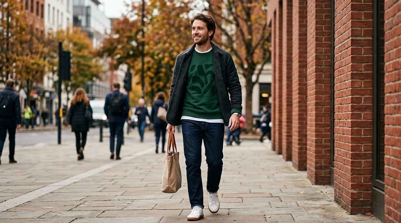 Nike Men’s Printed Sweatshirt in Green: Fit & Care Tips