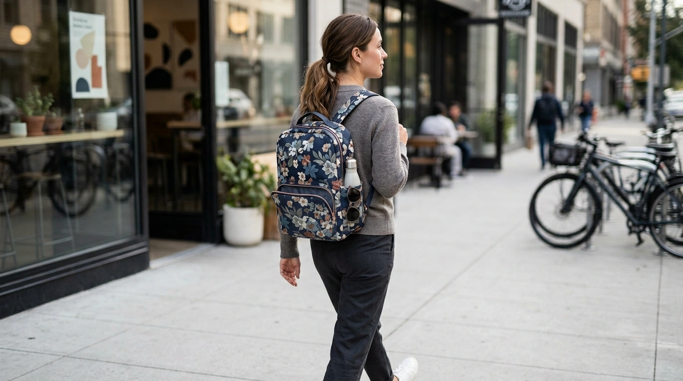 Trendy Floral Backpack for Women: Style Meets Organization