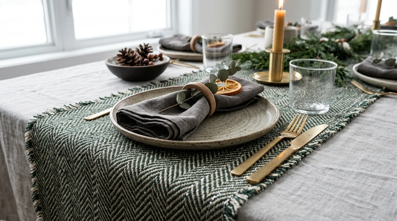 Modern Christmas Table Runner Trends: Color & Texture