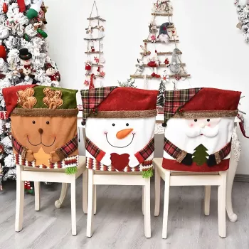 Santa, Snowman & Elk Chair Covers for Instant Holiday Style