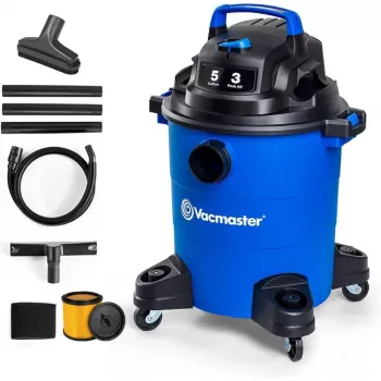 Compact 5-Gallon Wet/Dry Shop Vac: Suction + Blower