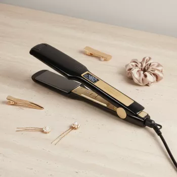 Titanium 2-in-1 Flat Iron: Fast Heat, Dual Voltage Travel